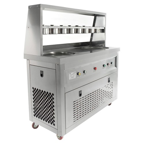 Фризер для жареного мороженого Foodatlas KCB-2Y (контейнеры, стол для топпингов, система контроля температуры)