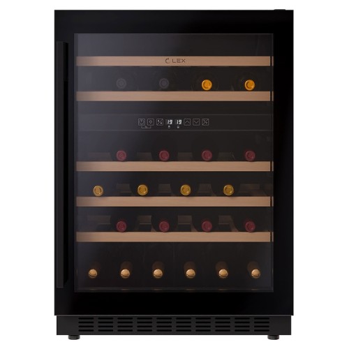 Винный шкаф Lex LWD6046BL dual zone черный