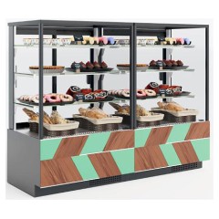 Витрина кондитерская CANARY 600 прямое стекло со стеклопакетом