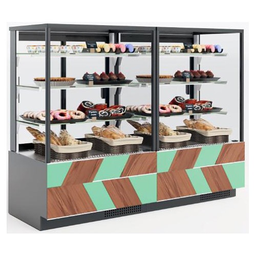 Витрина кондитерская CANARY 600 прямое стекло со стеклопакетом