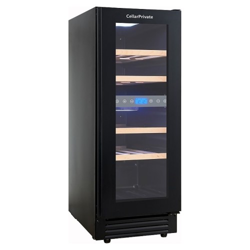 Винный шкаф Cellar Private CP017-2TBH черная дверь со скрытой рукояткой