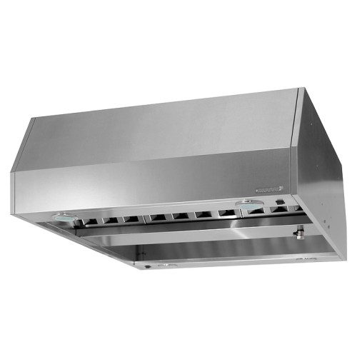 Зонт вытяжной островной Mecon Norma Inox ЗВЗн 1500х2000х400 мм (закрытый), с комплектом светильников