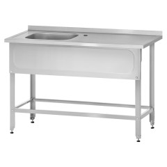 Ванна моечная Mecon Norma Inox РПЦн 1500х700х860 мм (1 м/о левое 500х500х300 мм) ножка угловая