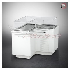 Встраиваемая угловая кондитерская витрина Finist Glassier GС-12/7/3