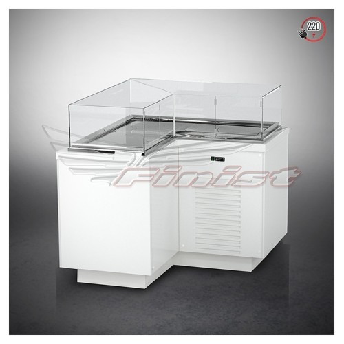 Встраиваемая угловая кондитерская витрина Finist Glassier GС-12/7/3