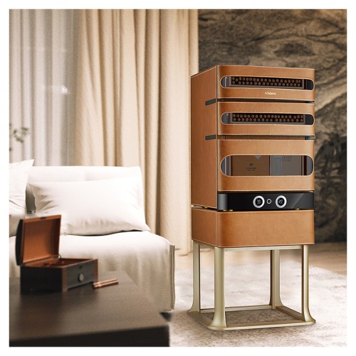 Шкаф для сигар Afidano L3 коньячная кожа