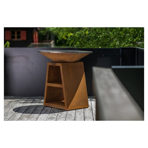 Гриль уличный COEO TRIO 98 h=100 см черная сталь