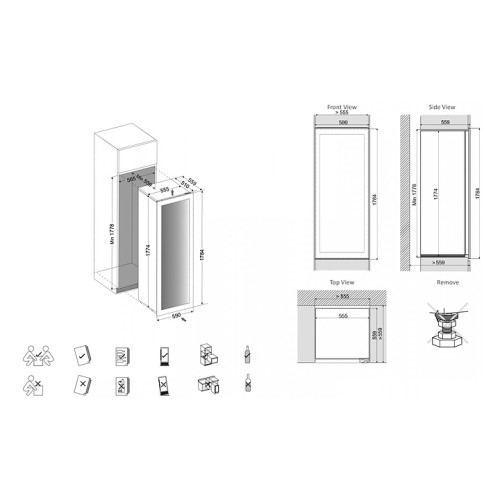 Шкаф винный Dunavox DVN-109.291DB.TO