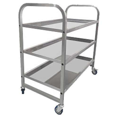 Тележка сервировочная Luxstahl 3 уровня (нерж. сталь)