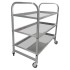 Тележка сервировочная Luxstahl 3 уровня (нерж. сталь)