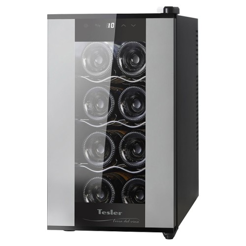Винный шкаф TESLER WCV-080 SILVER серебристый