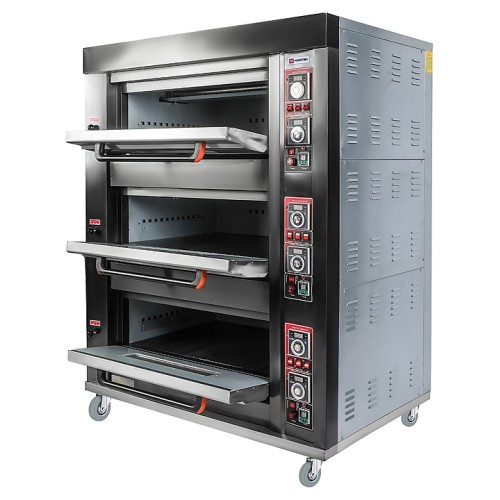 Печь хлебопекарная Miratek BK-36E + каменный под (3 яруса) + пароувлажнение