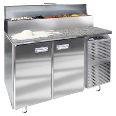 Стол холодильный для пиццы Finist СХСпцг-700-2(1/6) (боковой холодильный агрегат) с гранитной столешницей