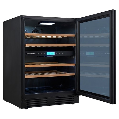 Винный шкаф Cellar Private CP043-2TBH черная дверь со скрытой рукояткой
