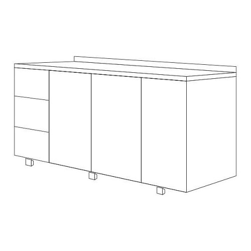 Стол холодильный KAYMAN КСХ-311/60 (2 двери, 3 ящика)