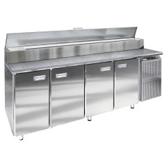 Стол холодильный для пиццы Finist СХСпцг-700-4(1/3) (боковой холодильный агрегат) с гранитной столешницей