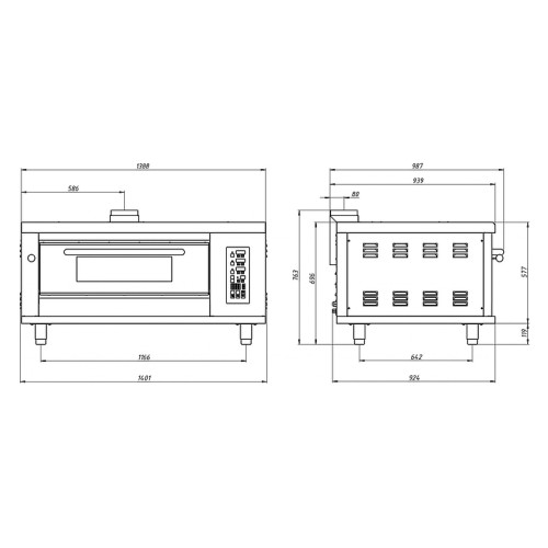 Печь хлебопекарная Grill Master ШЖГ/1 400 °С с пароувлажнением
