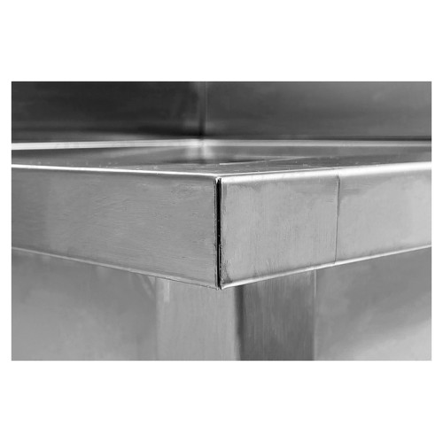 Ванна моповая Mecon Norma Inox ВМСн 700х700х500 (800) мм Г-образная облицовка, ножка профильная, левая