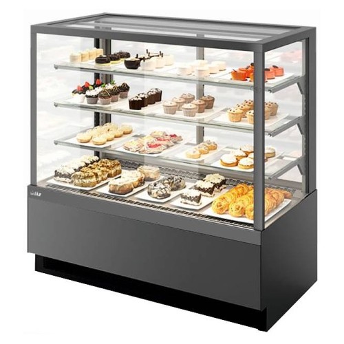 Витрина кондитерская Chilz VETE KUB 130 антрацит, серый матовый