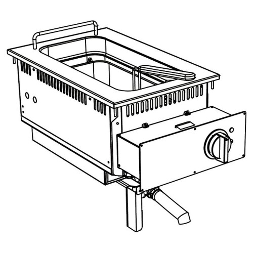 ФРИТЮРНИЦА ВСТРАИВАЕМАЯ 700 СЕРИИ APACH CHEF LINE SLDI7FRIE4S15