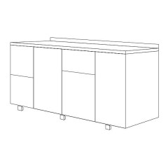 Стол холодильный KAYMAN КСХ-214/70 (1 дверь, 4 ящика)