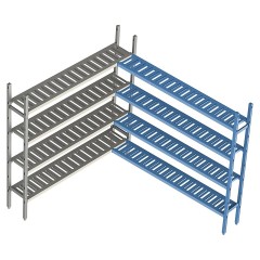 Стеллаж модульный угловой дополнительный POLAIR LOAD.ME POLY 18AL.4PP40.15C