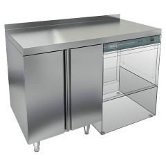 Стол под посудомоечную машину HICOLD НБМСЗКП-12/6БП с правым крылом и бортом