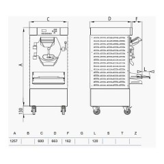 Батч-фризер для мороженого STAF59 HSX600 W