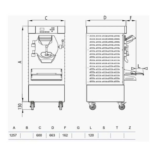 Батч-фризер для мороженого STAF59 HSX600 W