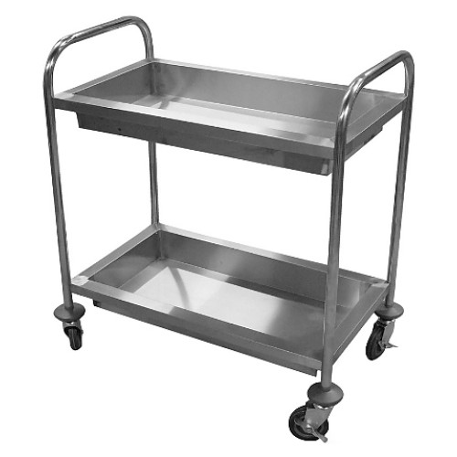 Тележка для сбора посуды Luxstahl 2-х ярусная [A1014, BR-2M]