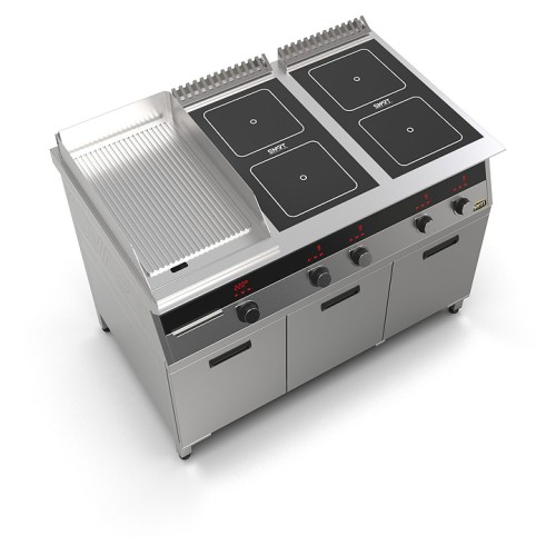 Плита индукционная комбинированная SMART INDUCTION K76-3RKN (с грилем)