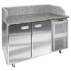 Стол холодильный для пиццы Finist СХСпцгбя-700-1 (боковой холодильный агрегат) с гранитными столешницей и бортами