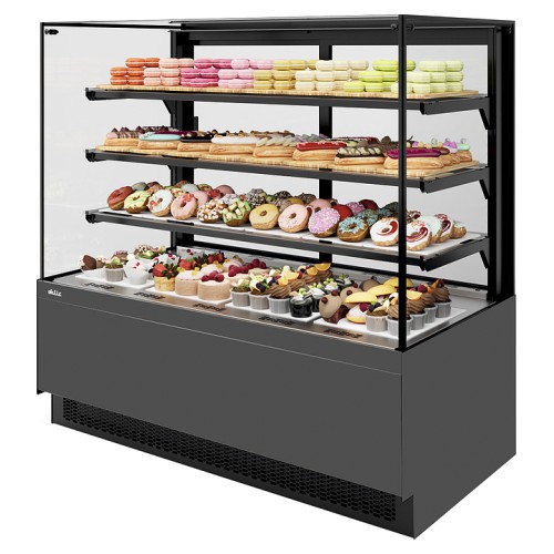 Витрина кондитерская Chilz VETE II KUB 130 серый матовый, металлик