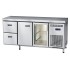 Стол морозильный Abat СХН-70-02 (1 дверь-стекло, 1 дверь, 2 ящика, без борта)