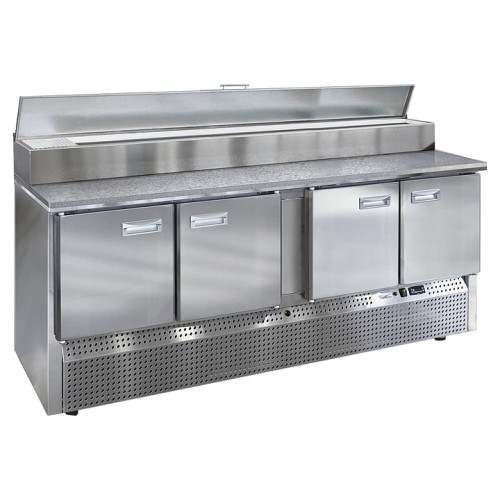 Стол холодильный для пиццы Finist СХСнпцг-700-4(1/6) (нижний холодильный агрегат) с гранитной столешницей