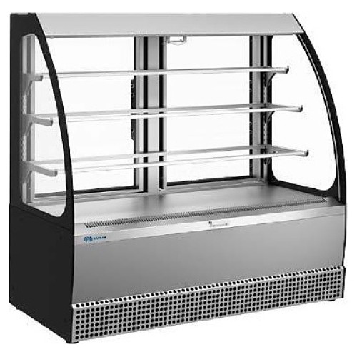 Витрина кондитерская KAYMAN KВК-1305М ЛЮКС открытая нерж. сталь