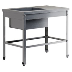 Ванна моечная с рабочей поверхностью Restoinox ВМСР/1-13/7-О-ЭЦ