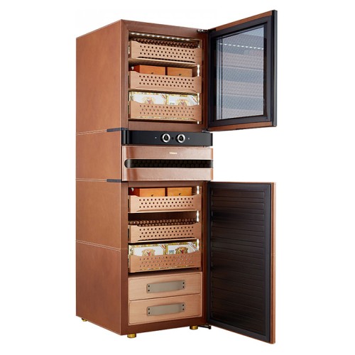 Шкаф для сигар Afidano L8 коньячная кожа