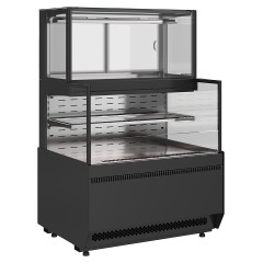 Витрина кондитерская комбинированная Carboma KC70 VV/SH 0,9-2-1 Standard боковина ступенька версия 2.0 (9005-0430)