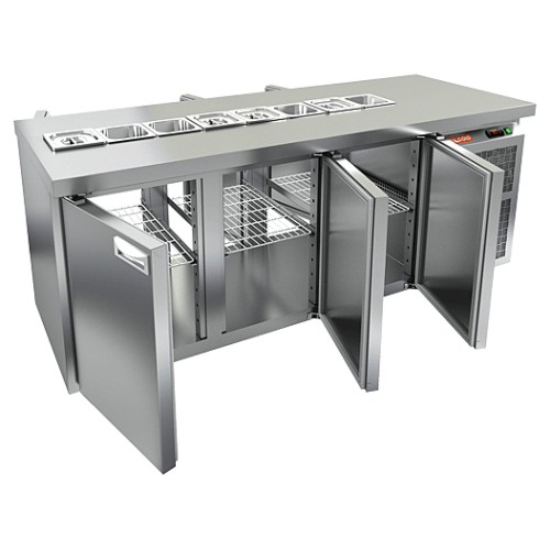 Стол для салатов сквозной HICOLD SL2T-111/SN (1/6) без крышки