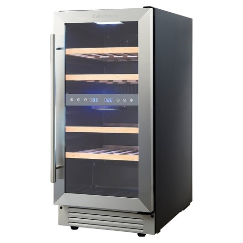 Винный шкаф Cellar Private CP027-2T серебристая дверь