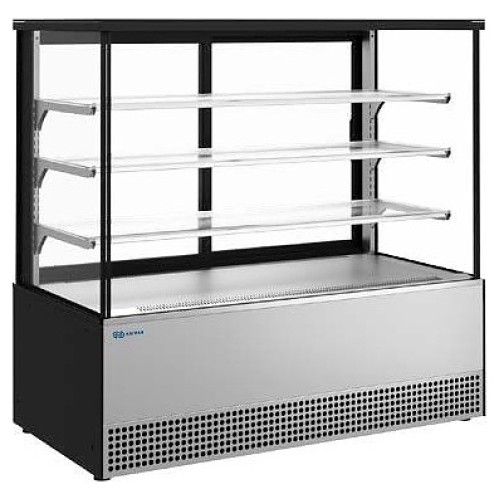 Витрина кондитерская KAYMAN KВК-1305М ЛЮКС КВАДРО нерж. сталь