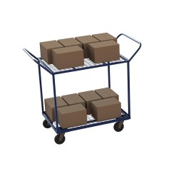 Тележка платформенная MetallCart OZ14 с сетчатыми полками