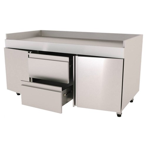 Тумба для встраиваемого гриля КАМИК 347341/304 1460*610*890 2 ящика и 2 распашные двери