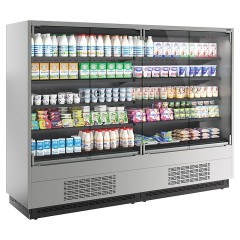 Горка холодильная Carboma FC 20-07 VM 2,5-1 версия 2.0 Light 0300 (фронт X0, бок металл) 9006-9005