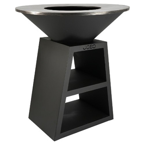 Гриль уличный COEO TRIO 98 h=110 см черная сталь