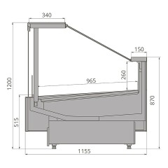 Витрина холодильная Brandford Calypso 250 (выносной агрегат)