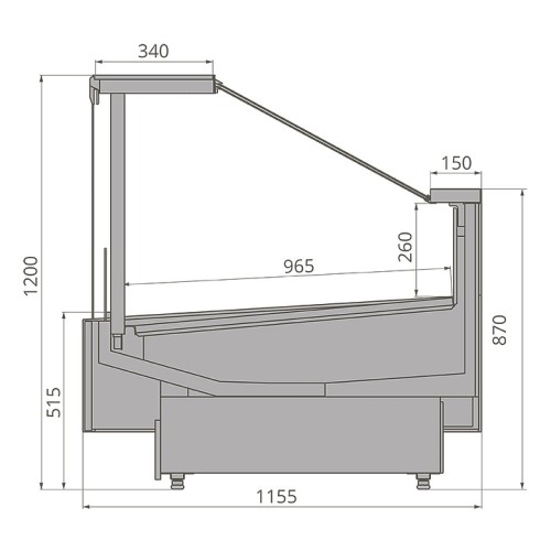 Витрина холодильная Brandford Calypso 250 (выносной агрегат)
