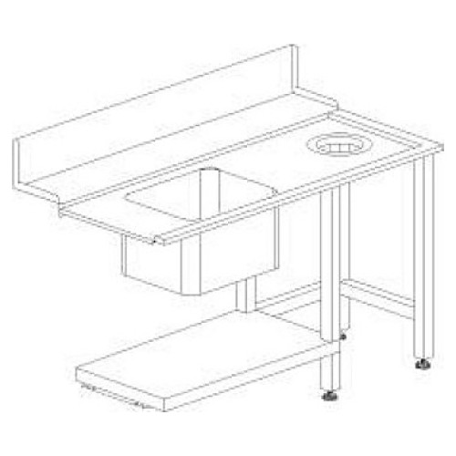 Стол для грязной посуды Dihr Т80E DX (правый)