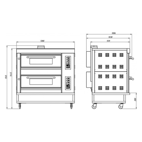 Печь хлебопекарная Grill Master ШЖГ/2 с пароувлажнением